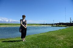 03-03 Charlotte Ryan Next To A Small Pond At Domaine Bousquet On Uco Valley Wine Tour Mendoza.jpg